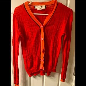 Original Marni red and coral cardigan